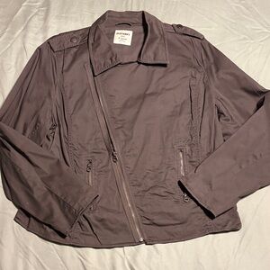 Old Navy women’s moto style Dark steel Gray Jacket